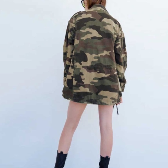 Zara double layer camo jacket NWT - Picture 4 of 8